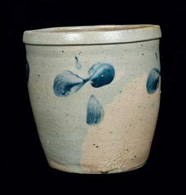 Stoneware Cream Jar with Clover Decoration, Baltimore circa 1880