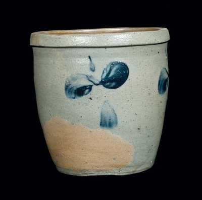 Stoneware Cream Jar with Clover Decoration, Baltimore circa 1880