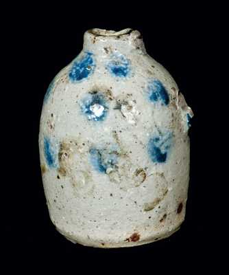 Miniature Spotted Stoneware Jug, Midwestern, late 19th century