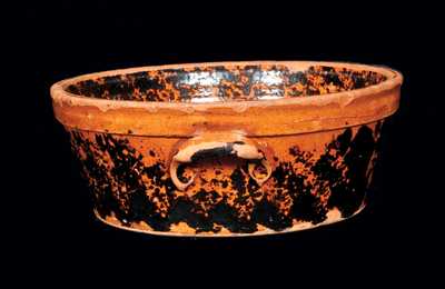 Very Rare L. KOPP, Lineboro, MD, Decorated Redware Bowl