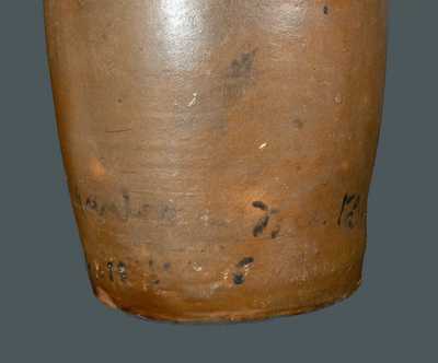 Very Rare Morgantown, WV Stoneware Water Cooler with Inscription on Reverse