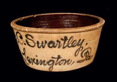 Line Lexington (Bucks County), PA Stoneware Script Bowl by Fulper Bros.