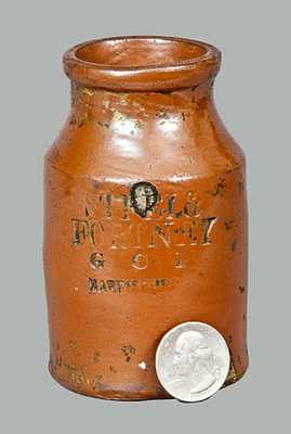 Rare Stoneware Ink Bottle with HARRISBURG Advertising
