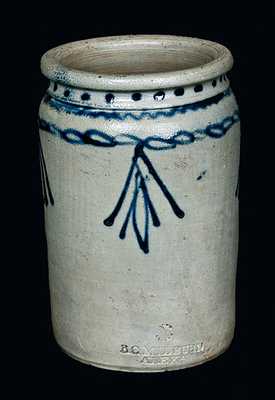 1 Gal. B. C. MILBURN / ALEXA. Stoneware Jar with Slip-Trailed Decoration