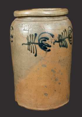 B. C. MILBURN / ALEXA. (Alexandria, VA) Stoneware Jar with Slip-Trailed Decoration