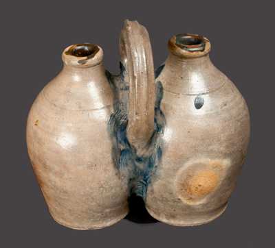 Rare NEW HAVEN Stoneware Gemel (Double Jug)
