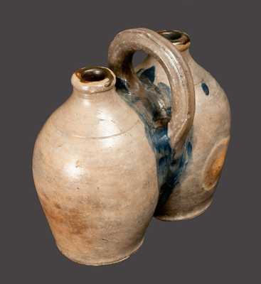 Rare NEW HAVEN Stoneware Gemel (Double Jug)