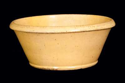 Unusual Small JOHN BELL Yellow-Glazed Redware Bowl