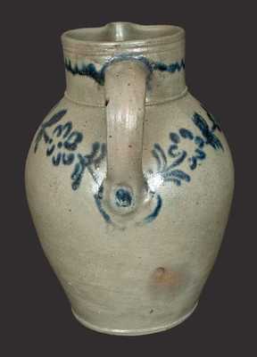 Rare Slip-Trailed Baltimore Stoneware Pitcher, circa 1820