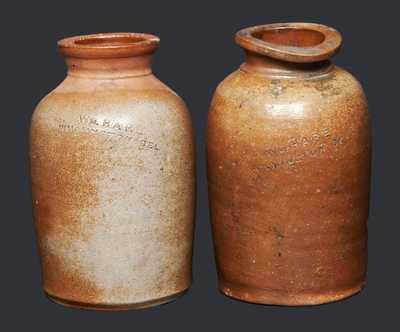 Lot of Two: Stoneware Canning Jars Impressed WM. HARE / WILMINGTON, DEL
