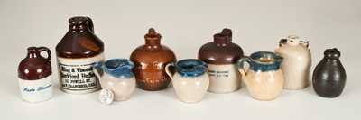 Lot of Nine: Miniature Stoneware Vessels