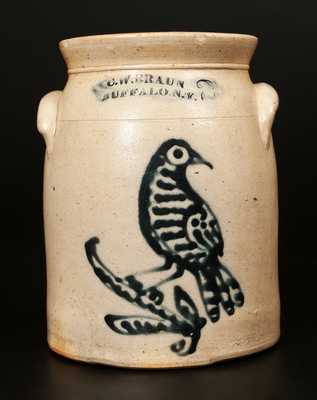 C.W. BRAUN / BUFFALO, NY Elaborate Bird Crock