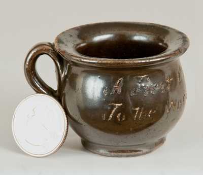 Miniature Stoneware World's Fair Novelty Chamberpot, Anna Pottery, Anna, IL, 1893