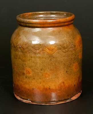 Lead-Glazed Redware Jar, possibly Gonic, NH