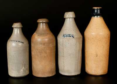 Lot of Four: Stoneware Bottles