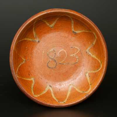 Unusual Redware Bowl with 