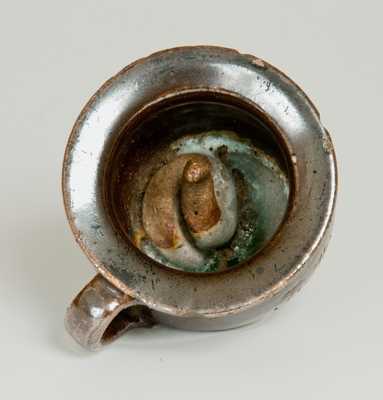 Miniature Stoneware World s Fair Novelty Chamberpot, Anna Pottery, Anna, IL, 1893