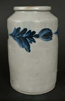 4 Gal. Stoneware Jar with Floral Decoration, Philadelphia, circa 1830