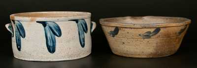 Lot of Two: Baltimore Stoneware Butter Crock and Milkpan
