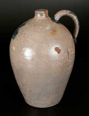 Unusual 2 Gal. Stoneware Jug with Incised Jug on Keg Decoration, probably Ohio River Valley