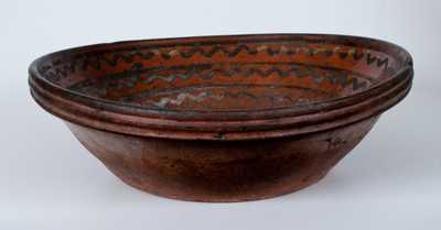 Large-Sized Hagerstown, MD Redware Bowl, late 18th or early 19th century.
