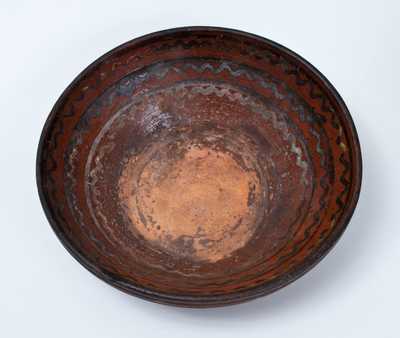 Large-Sized Hagerstown, MD Redware Bowl, late 18th or early 19th century.
