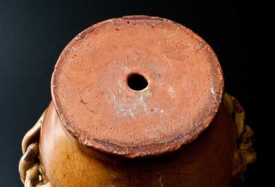 Outstanding Chester Co., PA Redware Flowerpot with Double-Crimped Rim and Presentation Inscription Dated 1823