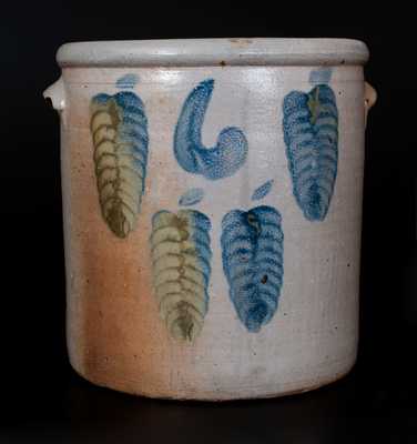 6 Gal. Midwestern Stoneware Crock with Cobalt Decoration