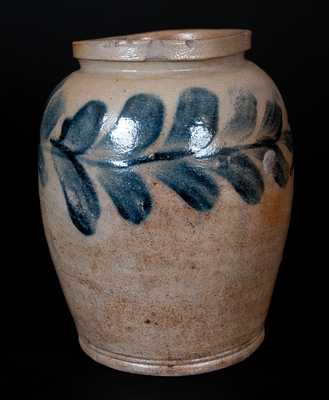 Scarce H. MYERS Half-Gallon Stoneware Jar, Baltimore Stoneware Manufactory