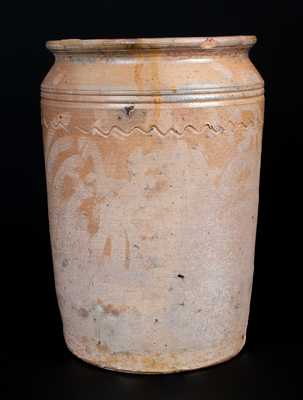 PAUL CUSHMAN, Albany, NY Stoneware Jar, c1810