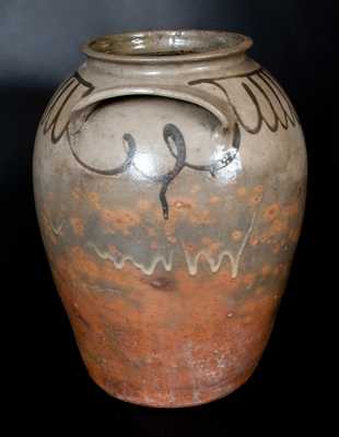 Rare CHANDLER MAKER Six-Gallon Alkaline-Glazed Stoneware Jar, Edgefield, SC