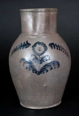 Extremely Rare James River, Virginia, Stoneware Pitcher, circa 1820-30