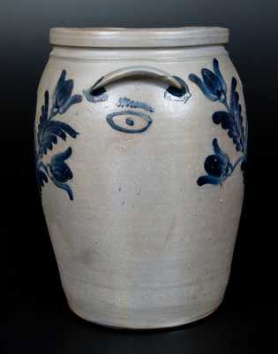 Very Rare Baltimore Stoneware Jar w/ Horse Head and Eye Decorations, c1850