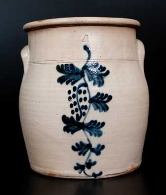 4 Gal. Stoneware Jar with Unusual Grapevine Decoration