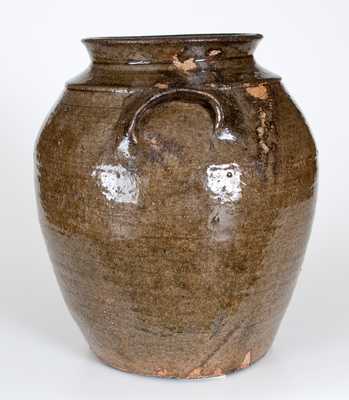 3 Gal. Edgefield, South Carolina Alkaline-Glazed Stoneware Jar