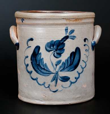 Stoneware Jar with Floral Decoration att. Taunton, MA, circa 1835-45