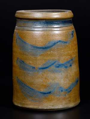 Western PA Stoneware Wax Sealer with Four-Stripe Decoration