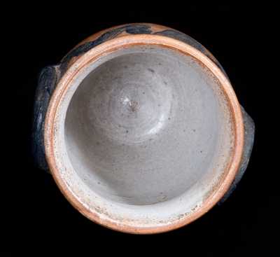 Unusual Miniature Stoneware Jar with Cobalt Decoration