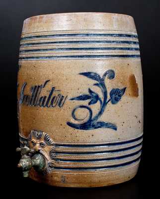 Stoneware Ice Water Cooler w/ Incised Decoration att. Wingender Pottery, Haddonfield, NJ, late 19th century