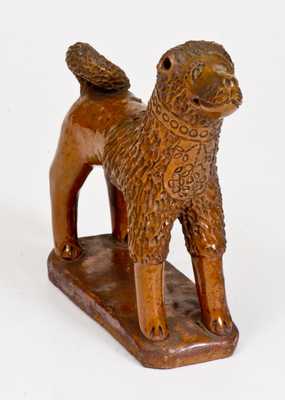 Large-Sized Pennsylvania Redware Figure of a Standing Dog
