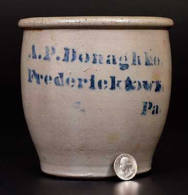 A. P. Donaghho / Fredericktown, PA Stoneware Cream Jar