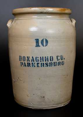 10 Gal. DONAGHHO CO. / PARKERSBURG Stoneware Jar