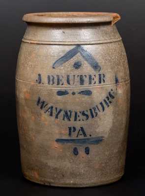 J. BEUTER / WAYNESBURG, PA Stoneware Jar
