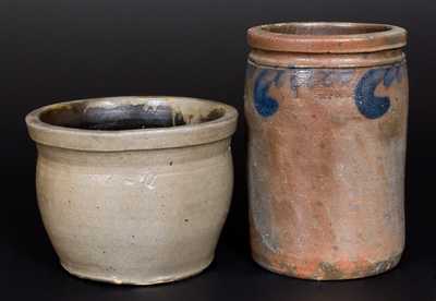 Lot of Two: SOLOMON BELL and S. BELL & SON Strasburg, VA Stoneware Jars