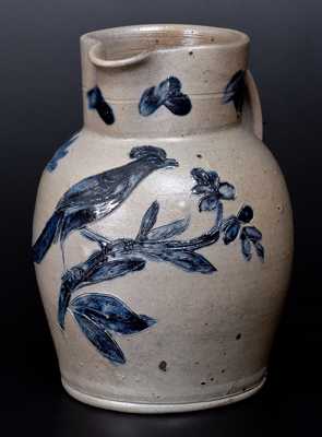 Exceptional Henry Remmey, Baltimore Incised Bird Stoneware Pitcher, c1812-29