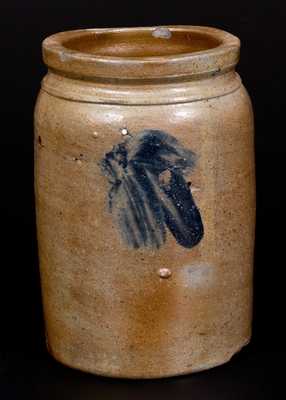 Half-Gallon Stoneware Jar with Leaf Decoration, Baltimore, circa 1880