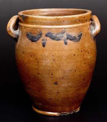 CORLEARS HOOK (Thomas Commeraw, Lower East Side, NYC) Stoneware Jar, c1815