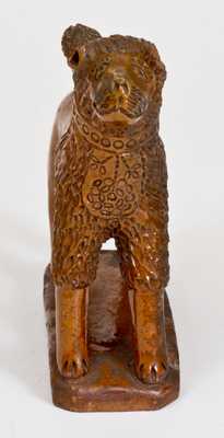 Large-Sized Pennsylvania Redware Figure of a Standing Dog