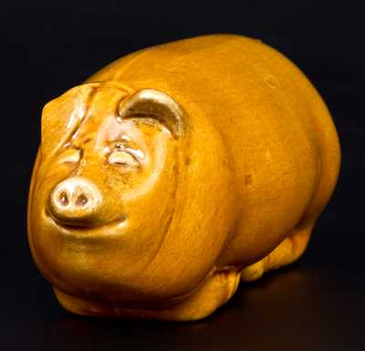 CAMARK Pottery Pig Flask, Camden, Arkansas, circa 1920s