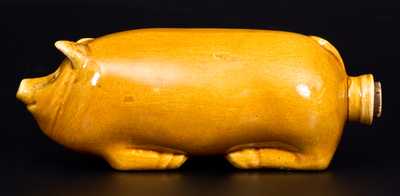 CAMARK Pottery Pig Flask, Camden, Arkansas, circa 1920s